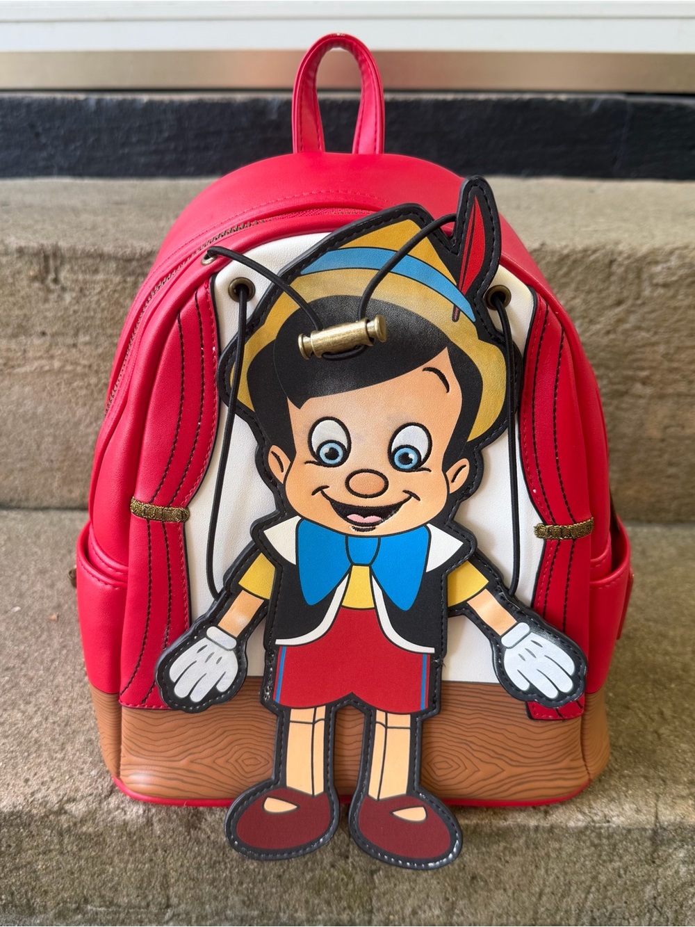 Disney Loungefly Pinocchio Marionette Mini Backpack 3D Theatrical Stage Puppet